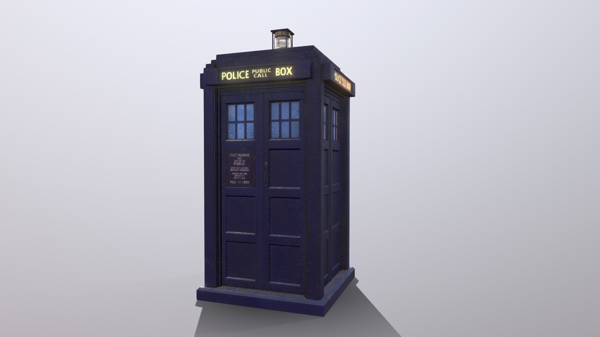 I love this version of the TARDIS from the 1996 Tv movie and so was very happy to find the plans for it on the TARDIS Builders website.

Full render here: https://www.instagram.com/reel/CyTlWsjoEx2/?utm_source=ig_web_copy_link&amp;igsh=MzRlODBiNWFlZA== - 8th Doctor TARDIS (1996) - 3D model by Conor Norwood (@ConorNorwood) 3d model