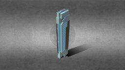 SciFi Building_48 tower, synth, cyberpunk, manhattan, collection, skyscraper, manga, panorama, isometric, techno, cityscape, kitbash, scifi, futuristic, city, building, anime, cyberup