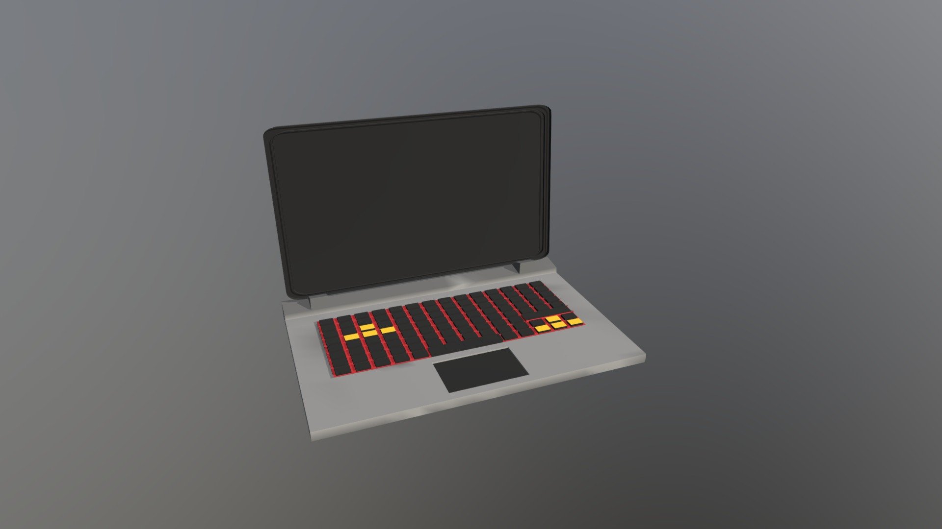 Lowpoly Laptop - Laptop - Download Free 3D model by MelvinMiguel 3d model