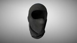 Black balaclava realistic, balaclava, game-asset, headwear, gamereadyasset, pbr