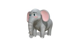 Cartoon Elephant elephant, mammal, animal-cartoon, cartoon, animal, onur3d, onurgunduz