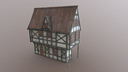 Medieval Wood House wooden, medieval, substancepainter, substance, house, noai