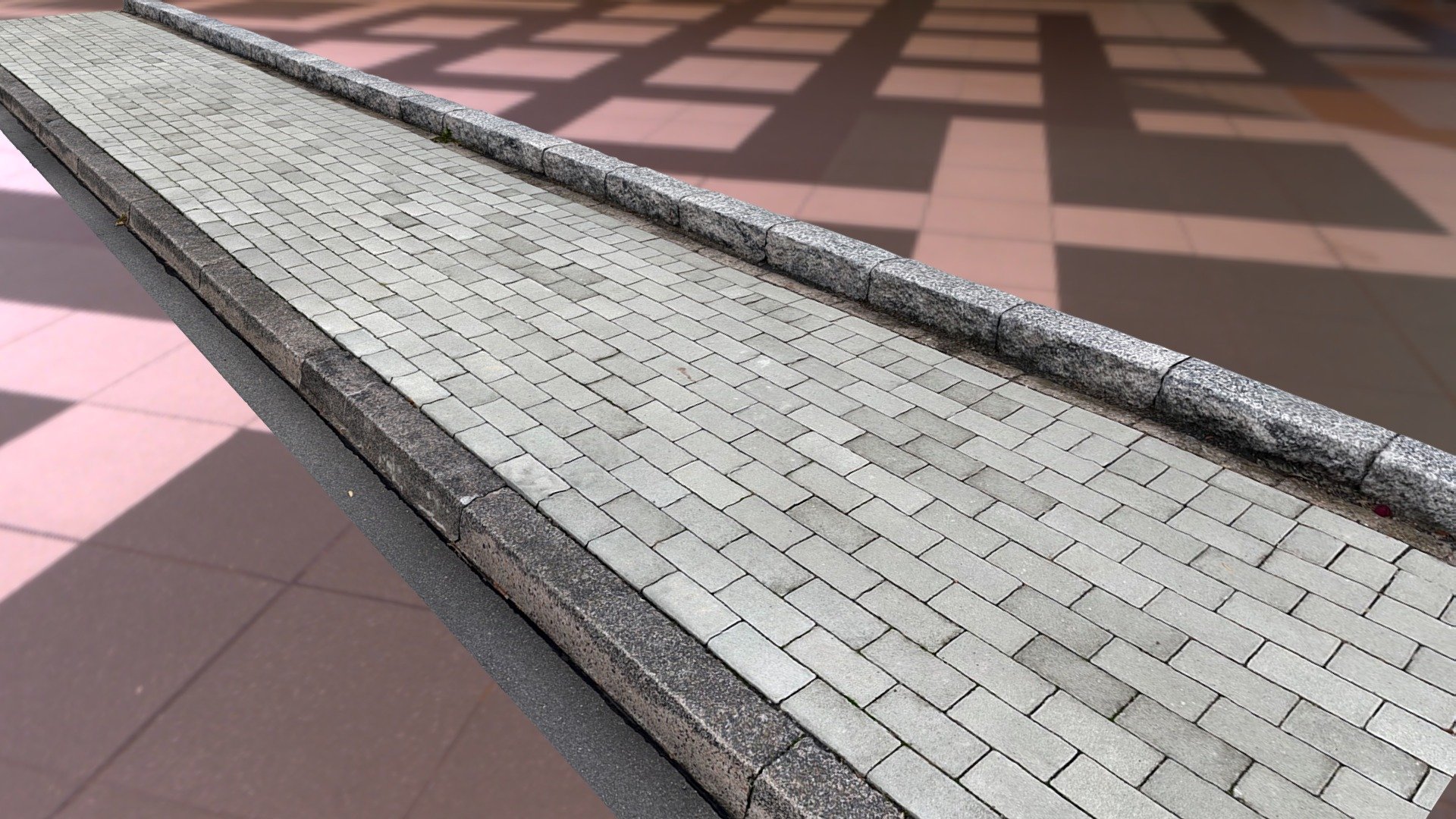 long sidewalk 3 with 8K PBR textures - HQ free long sidewalk 3 - Download Free 3D model by SPLEEN VISION (@spleen.vision) 3d model