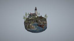 DAE Diorama dae, fishing, lighthouse, ocean, cliff, diorama, estonia, daehowest, sea, boat, bytheocean, noai
