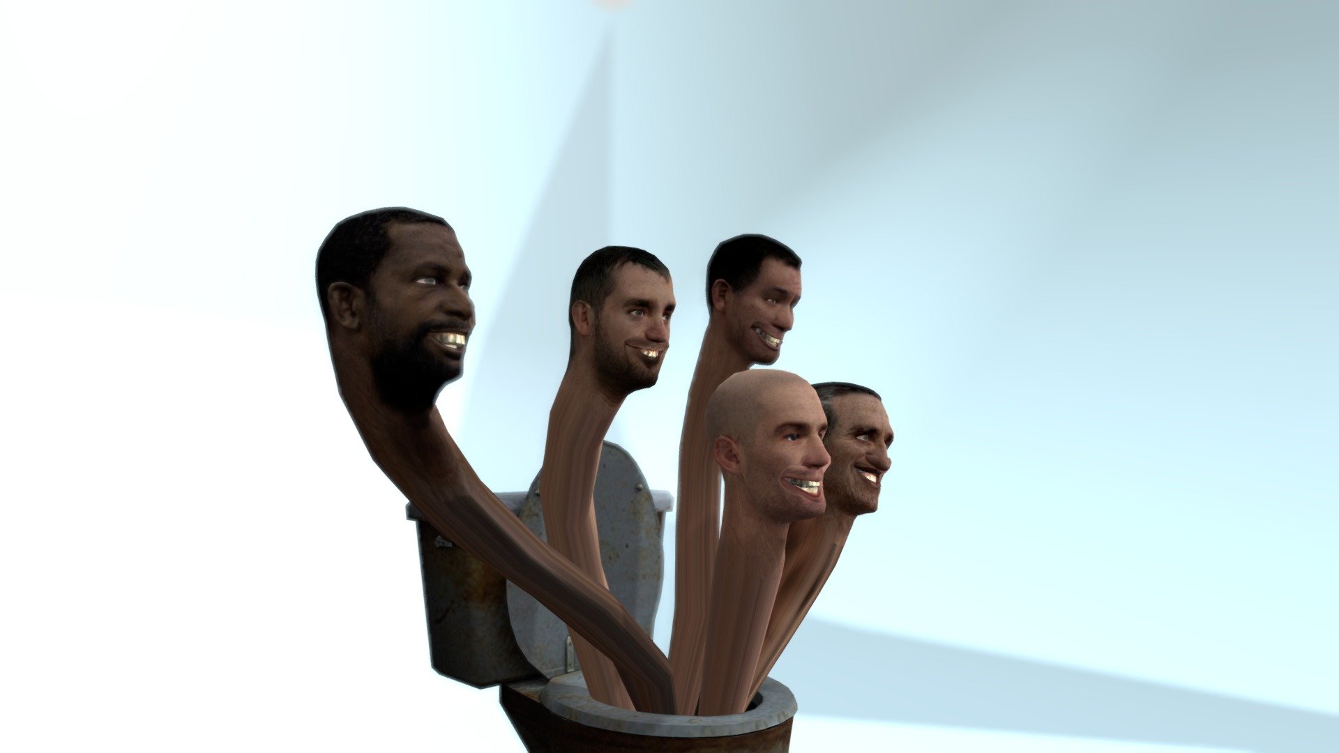 skibidi toilet (toilet mens) from skibidi toilet meme from youtube, the model is fully rigged and it's ready to animate. feel free to ask any thing and be creative with it. the skibidi videos is already getting millions of views :) enjoyyyy . 3d model