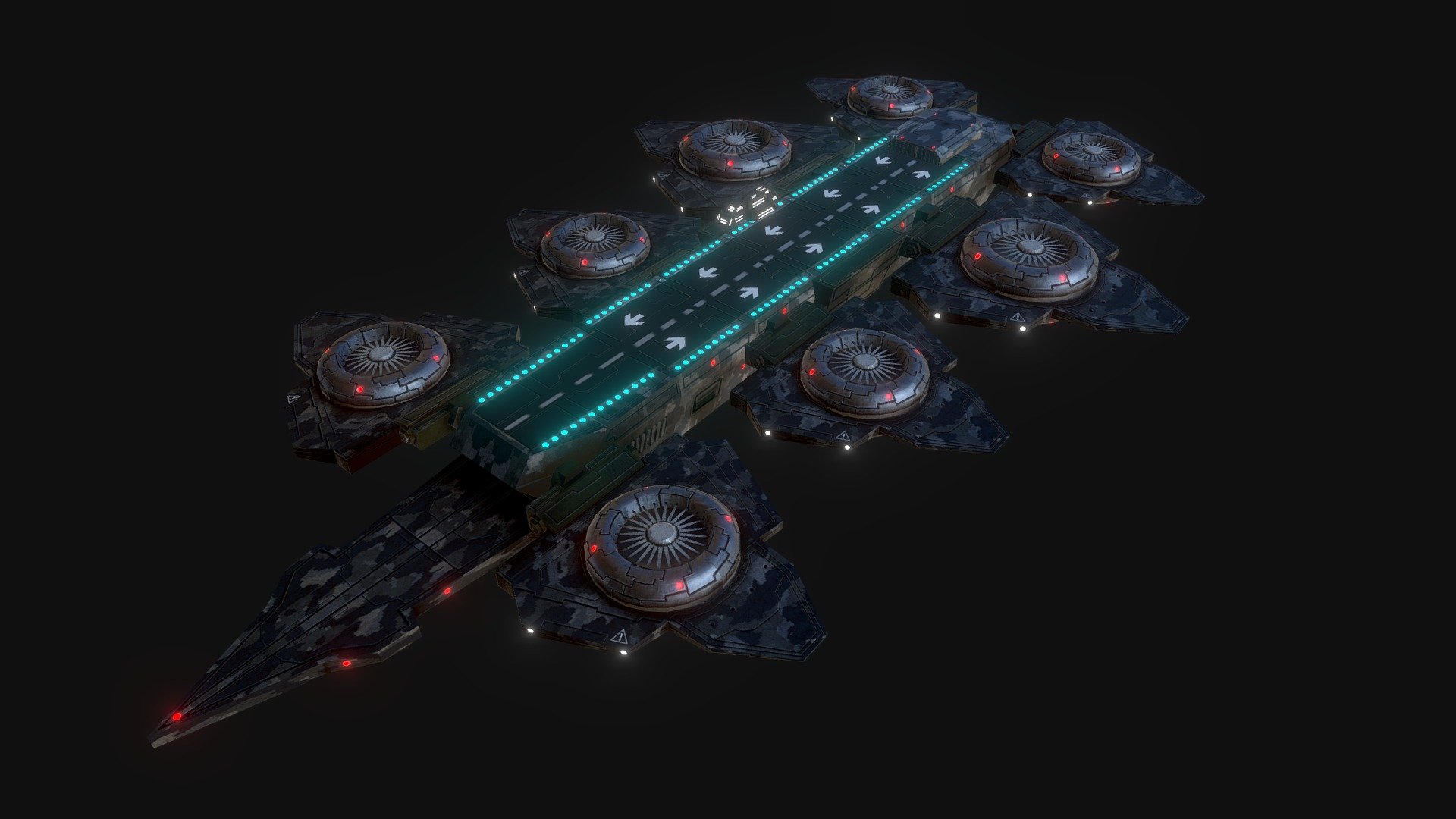 Designed for use in video games this sky cruiser serves as a battle command station as well as an assault mothership.

Download for free 3d model