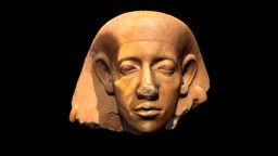 Head of an official (The Josephson Head) egypt, mfa, middle_kingdom, senwosret, polycam
