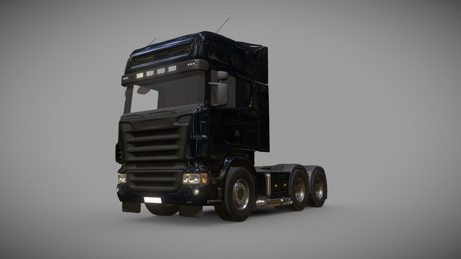 This is the truck of my truck rig for cinema 4d. 
1 subdivision step. 

You will finde it here:
https://www.danielweinlein.com/truck-rig

If you have any questions, please contact: d.wstudios@hotmail.de - TRUCK Model (Scania based) - 3D model by DANIEL WEINLEIN (@danielweinlein) 3d model