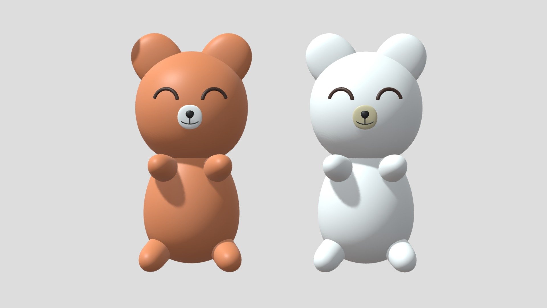 -Cartoon Cute Bear.

-This product contains 14 objects.

-Low poly : Verts : 6,364 Faces : 6,264

-Mid Poly : Verts : 9,820 Faces : 9,720.

-High Poly : Verts : 21,308 Faces : 21,208.

-Materials have the correct names.

-This product was created in Blender 2.935.

-Formats: blend, fbx, obj, c4d, dae, abc, stl, glb, unity.

-We hope you enjoy this model.

-Thank you 3d model