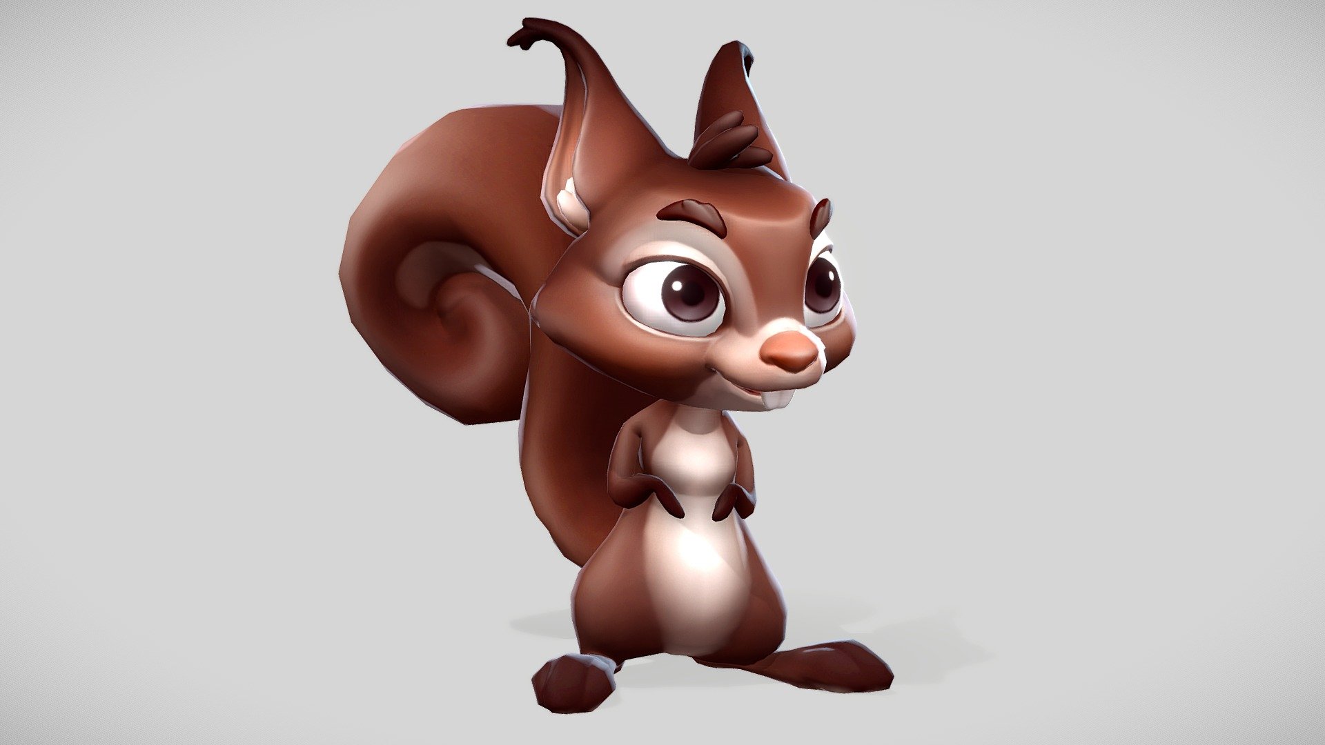This is a cartoon squirrel

Comes with the following animations:




Idle

Idle2

Walk

Run

Roll

Success

Failure

Talk

Sleep

Jump Up

Fall

Land On Ground

Kick

Get Damage

Pick Up

Carry Idle

Carry Walk

Throw Item

Triangle Count: 7710

Offered File Format: FBX

This characters contain no blendshapes. Facial animation is handled with bone animation.

Texture Size 2048x2048 (Both for color and normals)

For more info contact me: dogzerx@hotmail.com

Thank you! - Squirrel - Buy Royalty Free 3D model by JoseDiaz 3d model