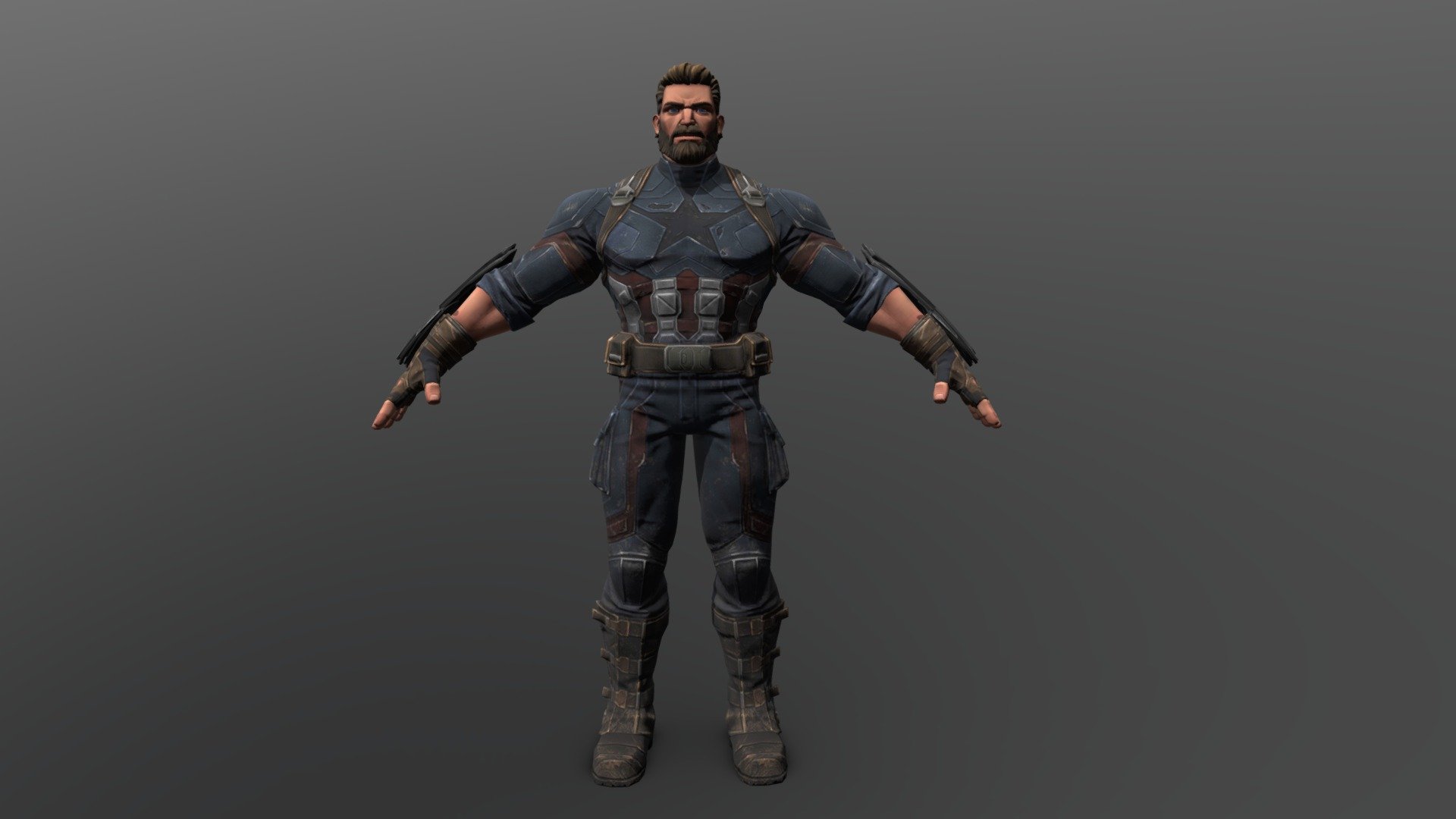 This Model was made in 3ds Max and rendered in Marmoset toolbag 3!!1 - Captain America - Download Free 3D model by Shivam.Yadav 3d model