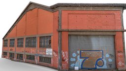 Building scan No. 23 france, storage, abandoned, garage, warehouse, urban, graffiti, bricks, streetart, realitycapture, photogrammetry, scan, building, street, workshop, construction, highpoly, industrial