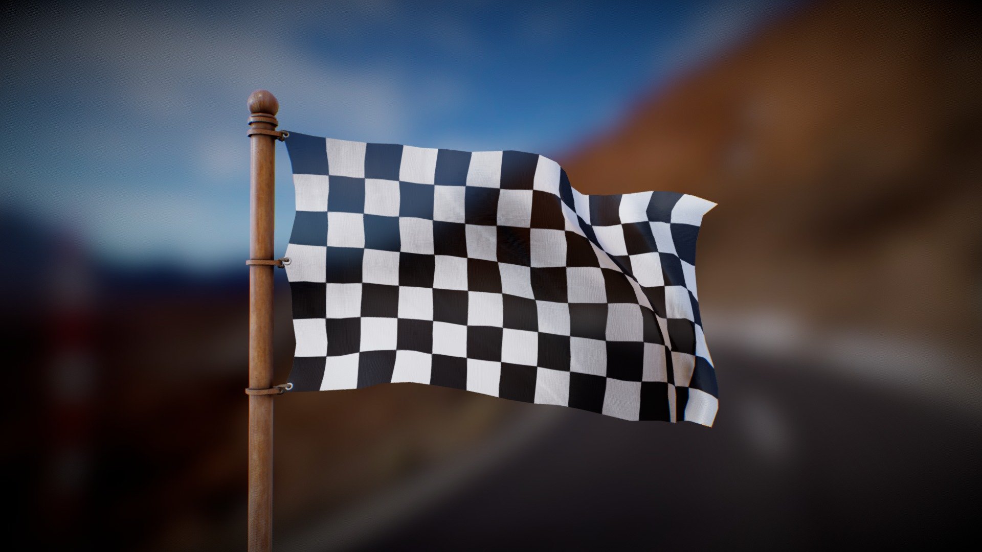 Flag waving in the wind in a looped animation

Joint Animation, perfect for any purpose
4K PBR textures

Feel free to DM me for anu question of custom requests :) - Racing Flag - Wind Animated Loop - Buy Royalty Free 3D model by Deftroy 3d model