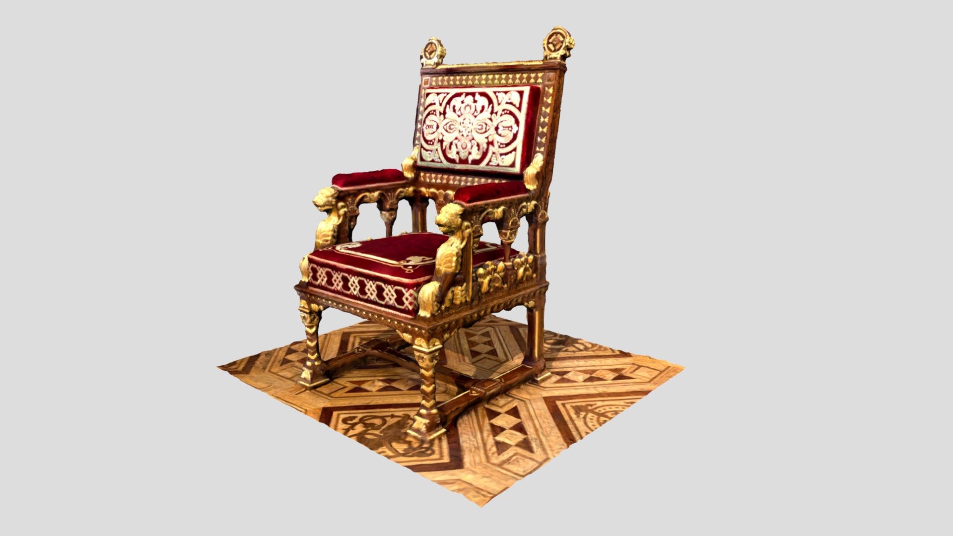 Buda Castle
Budapest, Hungary
The King's Chair in the Royal Family room through centuries

Photoscan made with Polycam, cleaned up in Blender

Formats:
FBX
OBJ
STL
Blender Asset Manager - Kings_Chair_Castle - Buy Royalty Free 3D model by levybergman 3d model