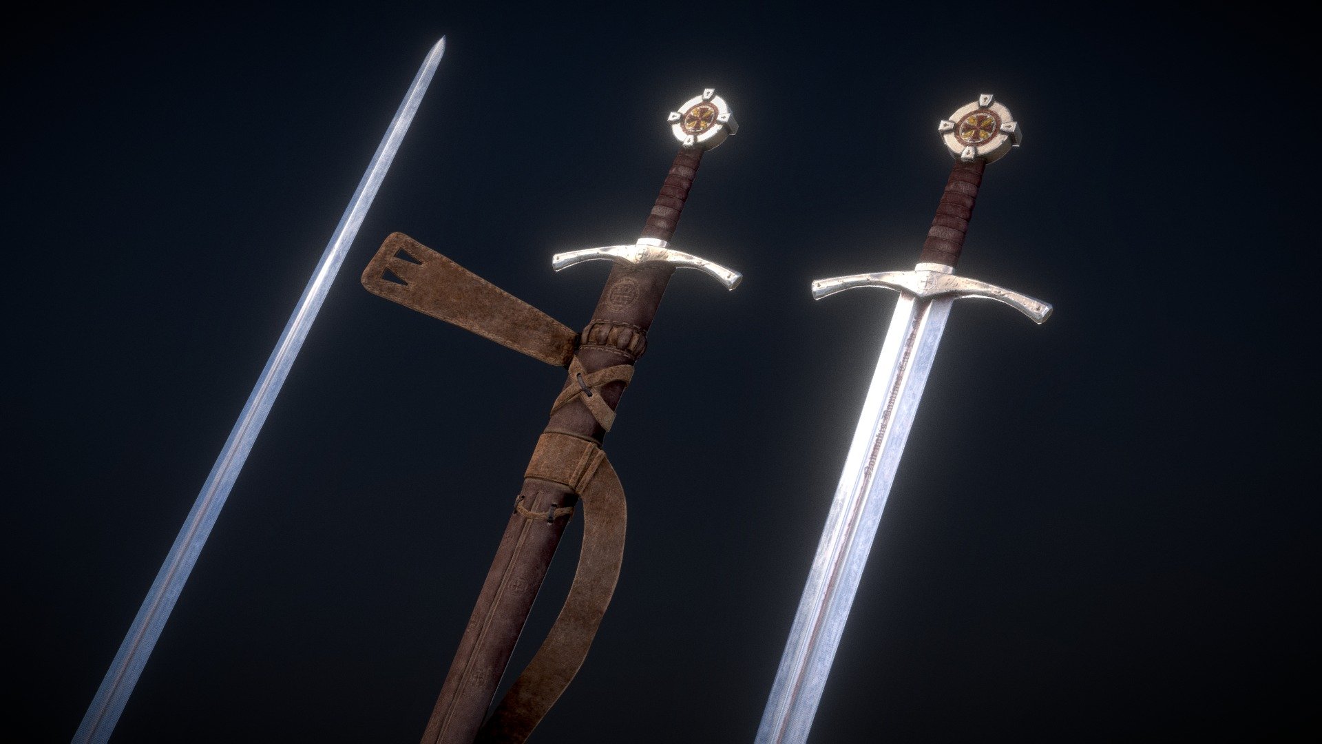 Lp sword created for UE4 - Sword templar - 3D model by Sergey Sobin (@slm_crynet) 3d model