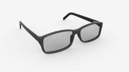 Modern Cat Eye-shaped glasses eye, modern, style, fashion, shape, lens, protection, accessory, glasses, vision, eyewear, spectacles, eyeglasses, cateye, 3d, pbr, design, black