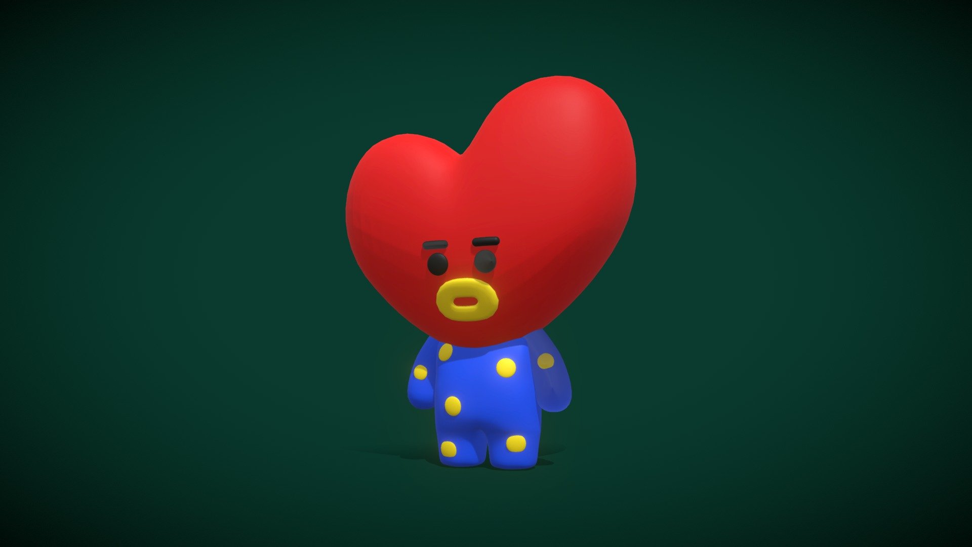 Tata is one of the BT21 characters that reflect the members of BTS (V / taehyung) 3d model