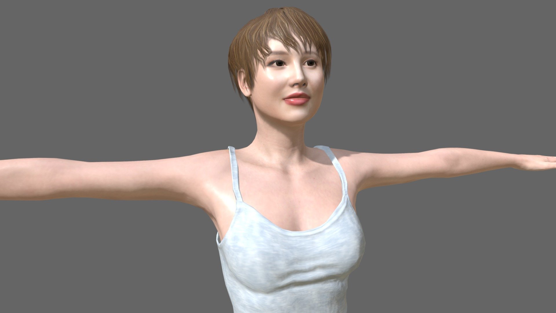 Asian Girl - 3D Model designed by character creator pro - Asian Girl - 3D model by RiverofCreative 3d model