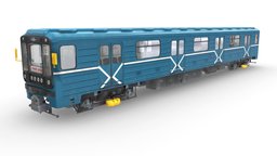 Moscow Metro Car Train 81-717/81-714 train, metro, russian, vr, subway, moscow, realistic, czech, game, low, poly, budapesht, metrocar