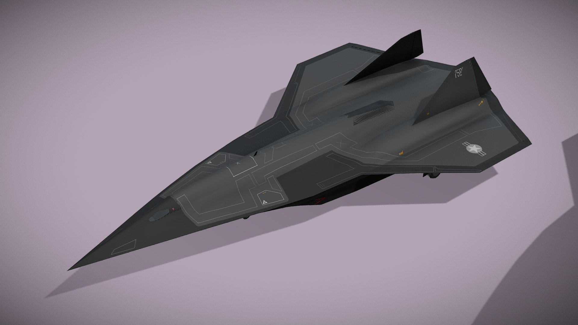 Lockheed SR-72 Darkstar

Lowpoly model of american concept hipersonic jet



In Top Gun: Maverick, Captain Pete “Maverick” Mitchell takes his need for speed to a new realm: the hypersonic realm, that is. The Top Gun team made a logical choice. After all, the fictional SR-72 “Darkstar” hypersonic aircraft is meant as a follow-on to the SR-71, which the Skunk Works also developed. Both are high-speed, manned strategic reconnaissance jets. The difference is that while the SR-71 had a top speed of Mach 3.3, the movie’s SR-72 is firmly in hypersonic territory, reaching Mach 10, or 7,672 miles per hour. 

This is movie inspired Darkstar vision in 3D lowpoly version



Standing version and flying with separate color schemes

Fully rigged

Model has bump map, roughness map and 2 x diffuse textures.

incl. STL 3D print file



Check also my other aircrafts and cars.


Patreon with monthly free model - Lockheed SR-72 Darkstar - Buy Royalty Free 3D model by NETRUNNER_pl 3d model