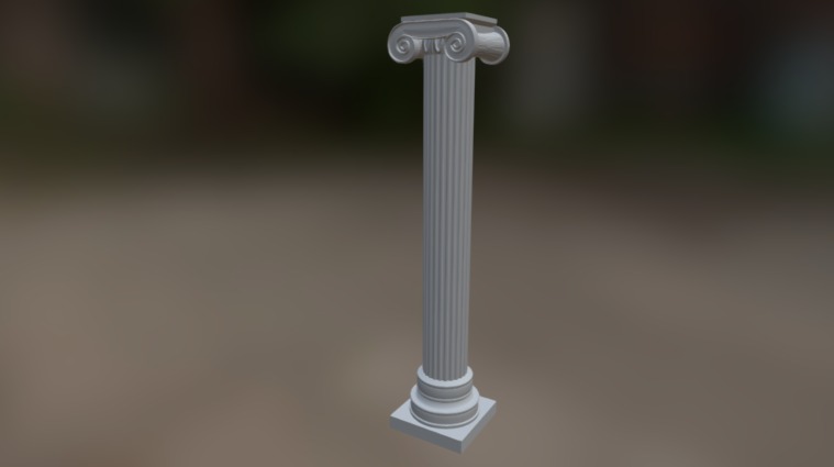 An Ionic column, made with Photoshop CC 3d model