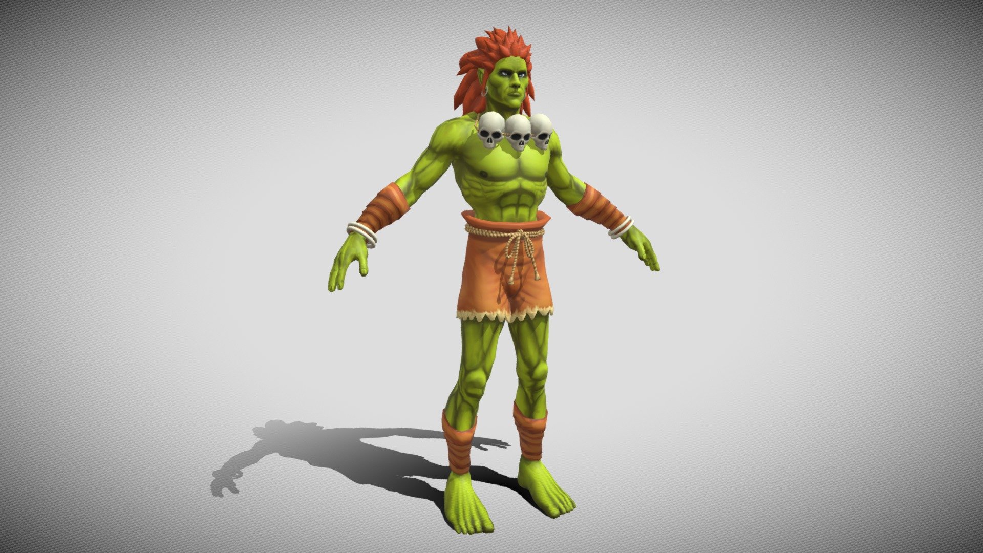Dhalka is a meshup of Dhalsim and Blanka from Street Fighter

Model with rig in .blend

My page on Facebook

My chanel on Youtube

My Artstation - Dhalka - Buy Royalty Free 3D model by Pedro Galvão (@boskonovit) 3d model