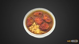 Karaage Curry food, japan, photogrametry, fbx, realistic, realism, curry, 3dscaning, foodscan, japanese-food, japanesefood, realitycapture, 3dscan, noai, japanesecurry, japanese-curry