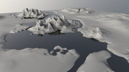 Winter Environment | Test 1 winter, ice, textures, vis-all-3d, 3dhaupt, software-service-john-gmbh, low-poly, lowpoly, blender3d, environment