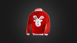 Gingerbread Shirt (LowPoly) shirt, christmas, scanned, gingerbread, blender, lowpoly, polycam