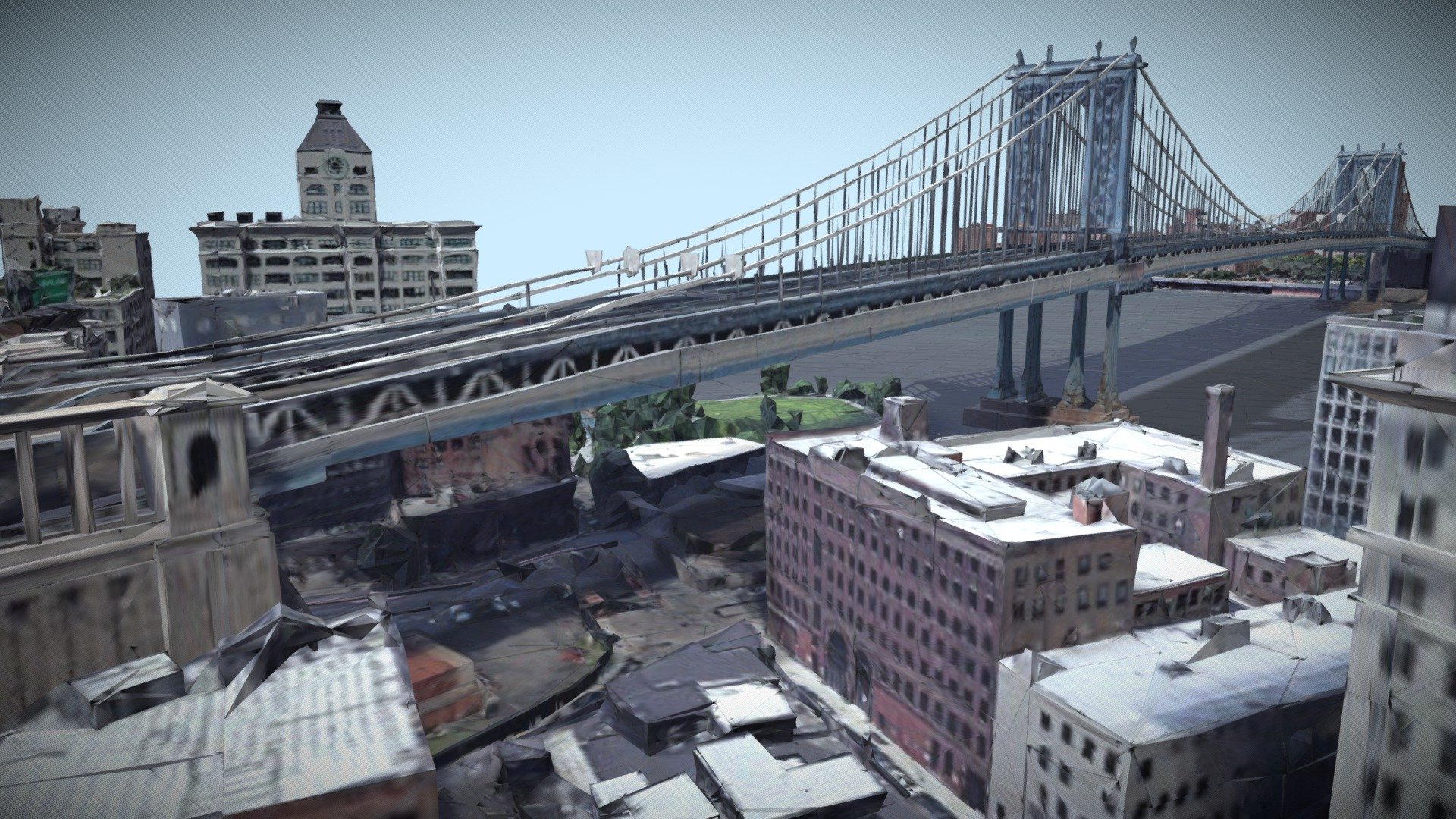 Manhattan Bridge, Brooklyn, New York, NY, USA - Manhattan Bridge, Brooklyn, New York, NY, USA - Download Free 3D model by Brian Trepanier (@CMBC) 3d model