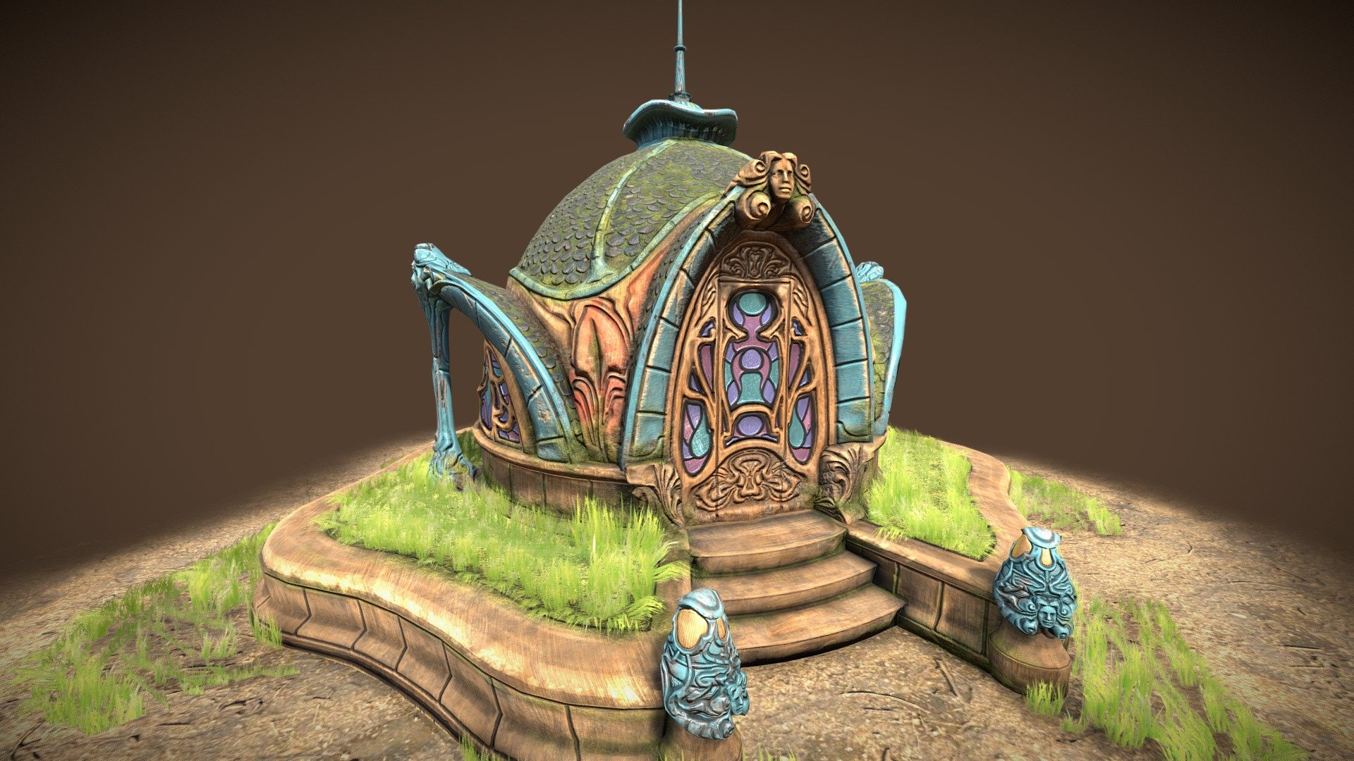 Based on my old Dream Chronicle art direction. specifically from a
Sketch draw of a small house.

 - Fantasy Old Cabin - 3D model by pvietto 3d model