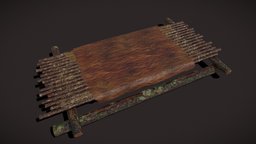 Medieval_Floor_Bed bed, medieval, furniture, medieval-furniture