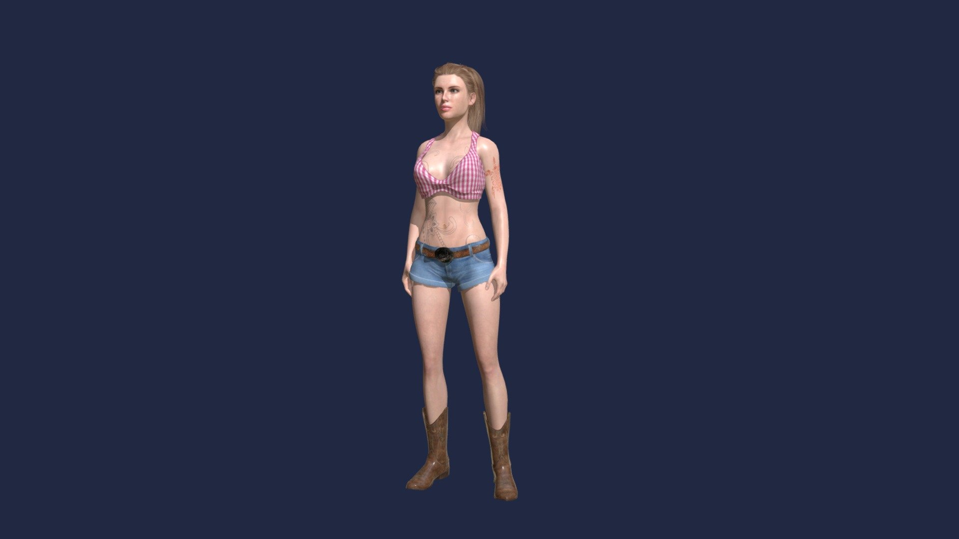 New version of my country girl with animations.
Sex country girl, Fully rigged an textured - Country Girl II - 3D model by moehligdesign 3d model