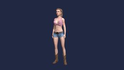 Country Girl II country, woman, cowgirl, girl-model, -girl, woman3d, character, game, animation, animated, rigged