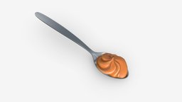 Metal Tea Spoon with Melted Caramel