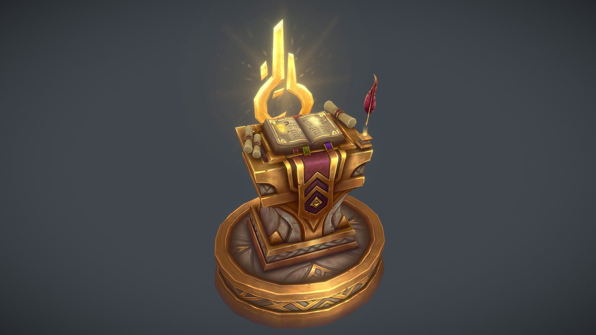 This is a fanart inspired in world of warcraft, the goal was to make a Pedestal with some props in the Lightforged Draenei style! Hope you like it ! more shots on artstation:
https://www.artstation.com/artwork/rRne4J - Lightforged Draenei Pedestal - 3D model by BrunoParrela 3d model