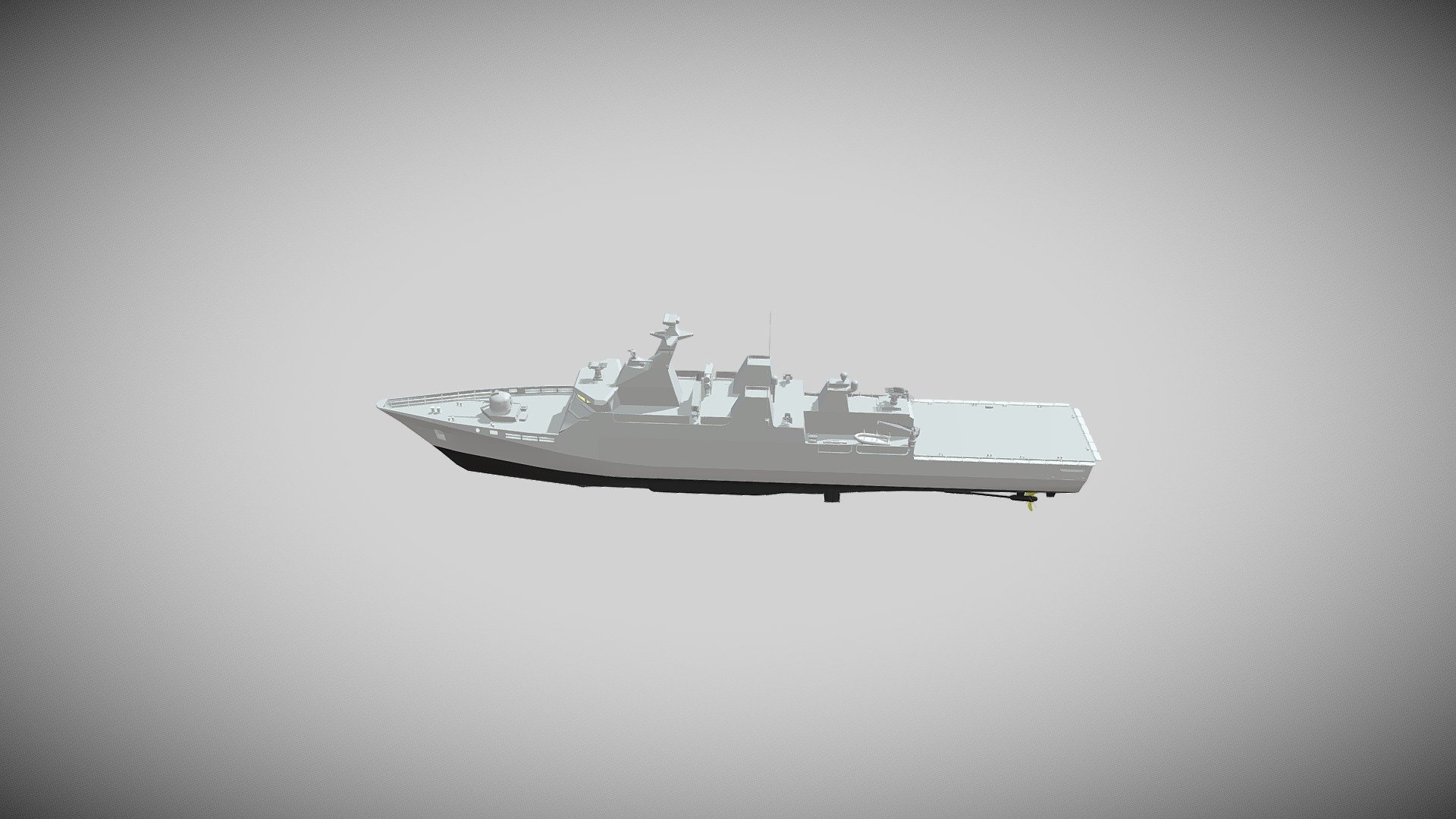 The Diponegoro-class guided-missile corvettes of the Indonesian Navy are SIGMA 9113 types of the Netherlands-designed Sigma family of modular naval vessels, named after Indonesian Prince Diponegoro. Currently there are 4 Diponegoro-class corvette in service 3d model