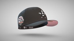 HOUSTON ASTROS 59-FIFTY CAP hat, baseball, stadium, cap, augmentedreality, vr, ar, props, web, metaverse, gltf, glb, 3d, model, sport