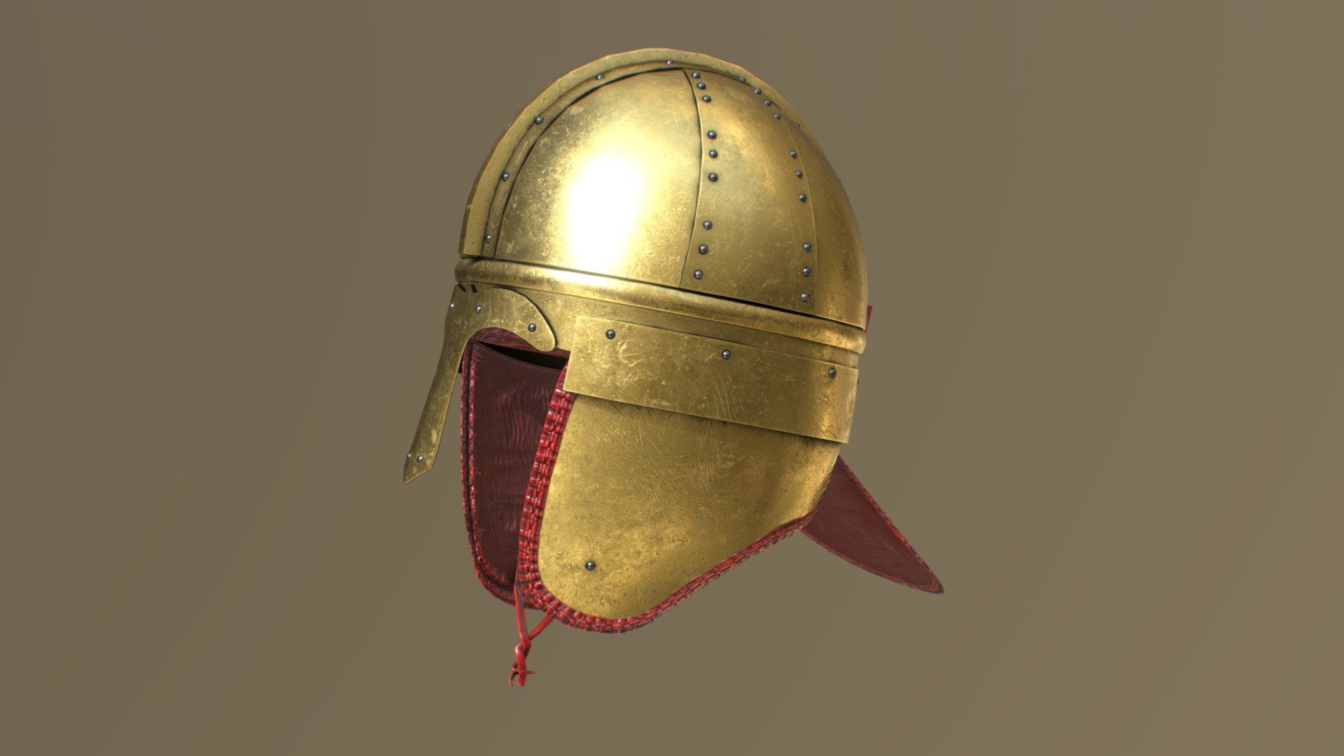 The Late Roman ridge helmet was a type of combat helmet of Late Antiquity used by soldiers of the Late Roman army. It was characterized by the possession of a bowl made up of two or four parts, united by a longitudinal ridge

Source: https://magister-militum.co.uk/articles/concesti-helmet - Late Roman Ridge helmet 5 - Buy Royalty Free 3D model by Davicolt 3d model