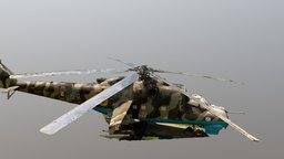 Mil Mi-24 Photogrammetry model_updated historical, second-world-war, mi-24, mavic2pro, weapon, realitycapture, photogrammetry, helicopter, spm3d