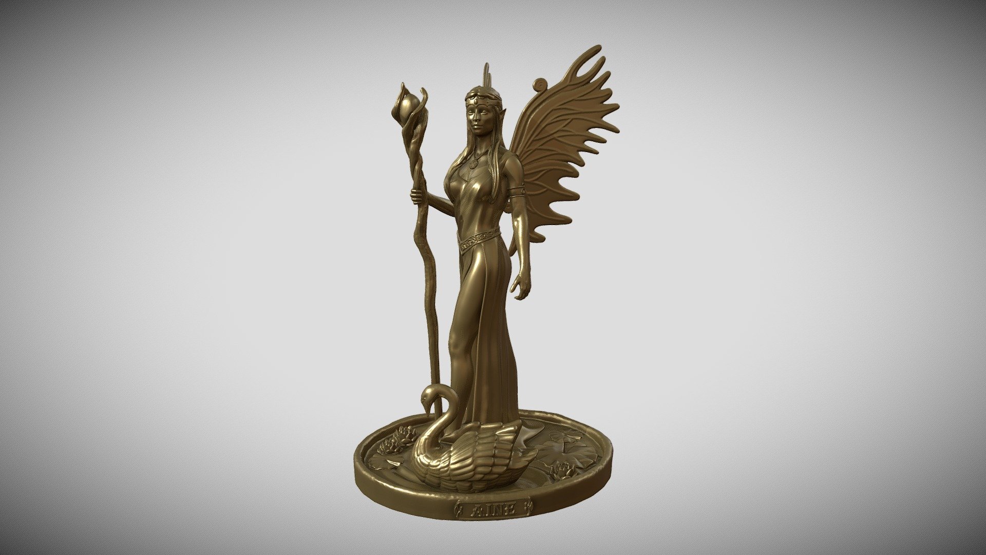 Aine celtic goddess fairy queen druid 3D print model - Aine celtic goddess fairy queen druid 3D model - 3D model by abauerenator 3d model