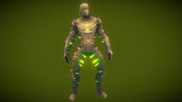 Stylized Fantasy Mummy rpg, death, dead, undead, mummy, mmo, rts, fbx, moba, lowpoly, creature, animation, stylized, fantasy, halloween, zombie, halloween-2022