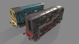 Class 08 alternate textures train, rails, rail, locomotive, 12, set, british, class, diesel, 08