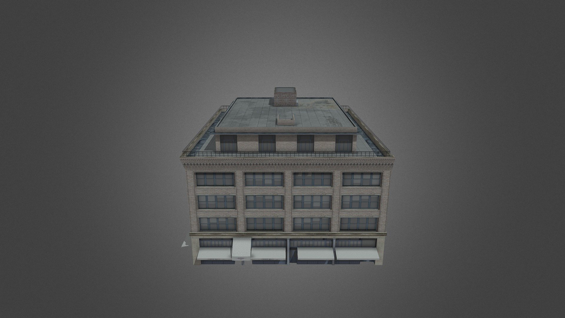 Seattle Building - Zeitgeist Coffe - 3D model by Modocero 3d model