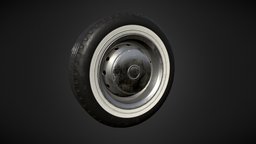Retro Wheel wheel, retro, marmoset, marmosettoolbag, substancepainter, substance, maya, 3d, car