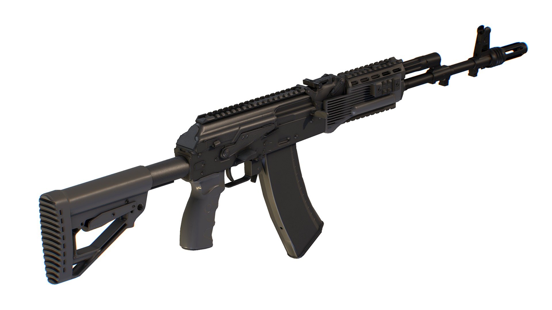 Support me on Patreon, please - https://www.patreon.com/art_book

Kalashnikov Assault Rifle AK-300 Gun AKs AKM LowPoly model - 4096x4096 textures, 3dsMaya file included 3d model