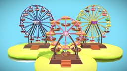 Ferris Wheel Pack wheel, burger, food, circus, exterior, fun, architectural, crazy, equipment, rollercoaster, public, playground, funpark, carnival, ferriswheel, amusement, cabins, attractions, amusement-park, funny
