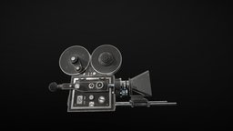 3D Vintage Video Camera cinema, vintage, retro, nostalgia, camera, tecnologia, classico, filme, 3d