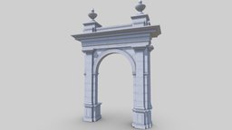 Textured Classic Arch 019 ray, vray, exterior, entrance, architectural, column, arch, classic, v, facade, archway, architecture, 3dsmax, blender, building, textured