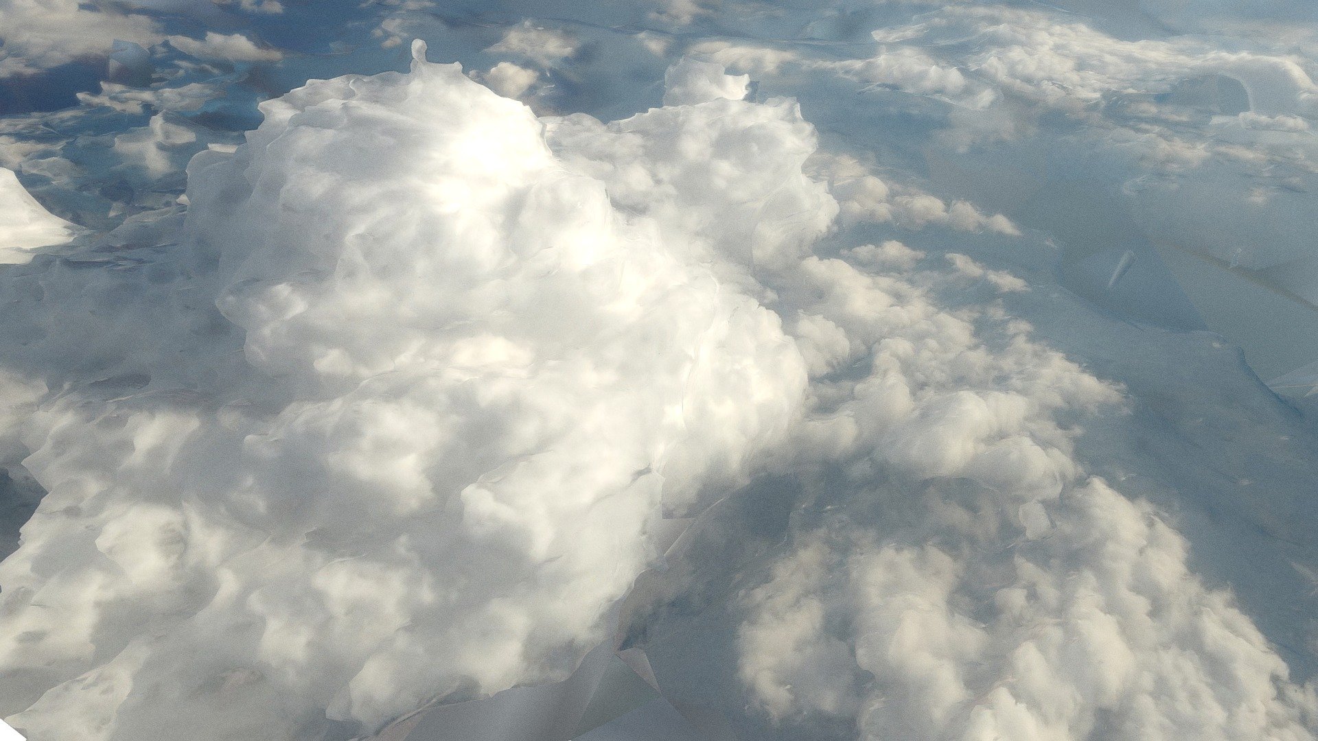 Meshed cloud taken from a plane window from a flight from Cyprus to the UK - 3D Mesh of a Cloud - Download Free 3D model by Daniel Cork (@cerberus01) 3d model